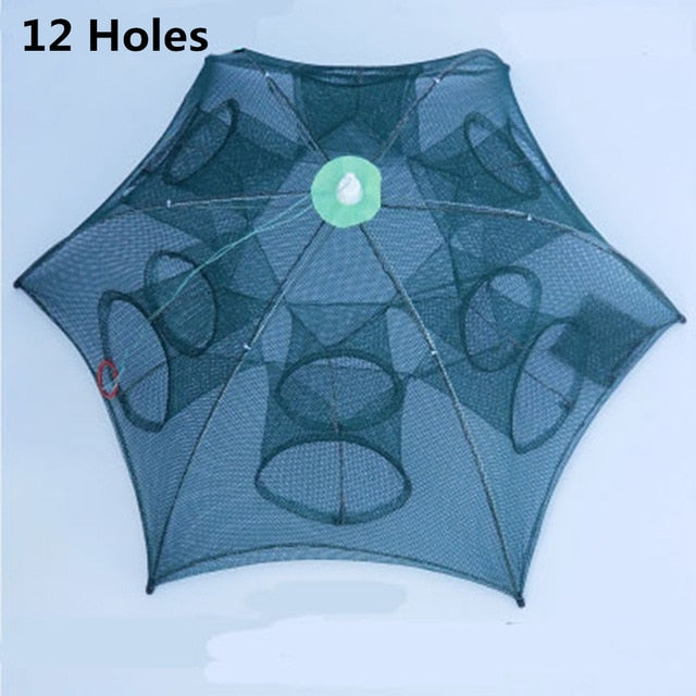 6/8/10/16/20 Holes Folded Portable Fishing Net For Tackle Cage