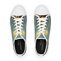 Men's Sneakers - Wolves, Flowers, Moon Design, Fashion Footwear, Low Top Sneakers, Casual Shoes, Stylish Footwear (L202501)