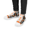 Cool Skull Pattern Men's High Top Sneakers, Skull Design Shoes, Trendy Sneaker Boots, Edgy Men's Footwear (H202548)