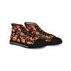 Cool Skull Pattern Men's High Top Sneakers, Skull Design Shoes, Trendy Sneaker Boots, Edgy Men's Footwear (H202550)