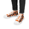 Cool Skull Pattern Men's High Top Sneakers, Skull Design Shoes, Trendy Sneaker Boots, Edgy Men's Footwear (H202550)