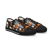 Skull Pattern Men's Sneakers, Cool Graphic Low Top Shoes, Casual Footwear for Men, Unique Skull Print Sneaker, Stylish Mens Shoes (L202548)