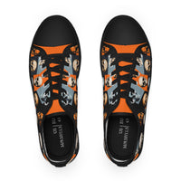 Skull Pattern Men's Sneakers, Cool Graphic Low Top Shoes, Casual Footwear for Men, Unique Skull Print Sneaker, Stylish Mens Shoes (L202548)