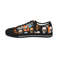 Skull Pattern Men's Sneakers, Cool Graphic Low Top Shoes, Casual Footwear for Men, Unique Skull Print Sneaker, Stylish Mens Shoes (L202548)