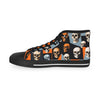 Cool Skull Pattern Men's High Top Sneakers, Skull Design Shoes, Trendy Sneaker Boots, Edgy Men's Footwear (H202548)