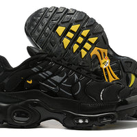 Nike Air Max Plus 'Triple Black/Yellow' with Multiple Swoosh / DX2652-001
