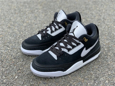 JORDAN 3 RETRO TINKER BLACK CEMENT GOLD