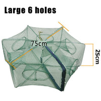 Automatic Foldable Fishing Net Trap "6/8/12/16 Holes"